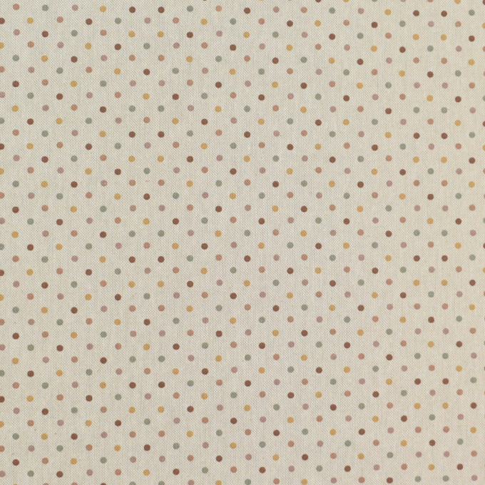 Tissu D Co Semi Panama Pois Color Dots Naturel Tissus Hemmers