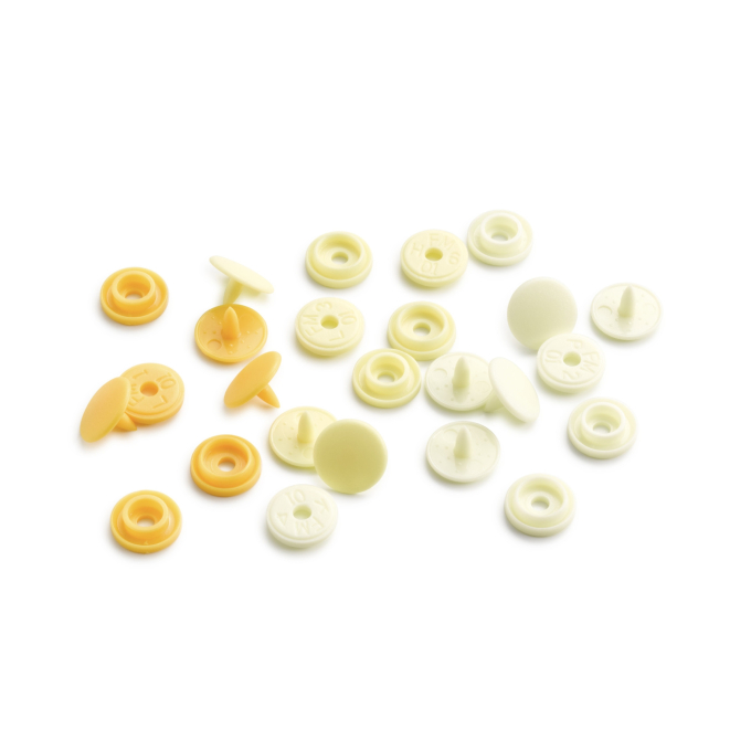 Prym Love Color Snaps Mini Boutons Pression Jaune Clair Tissus Hemmers