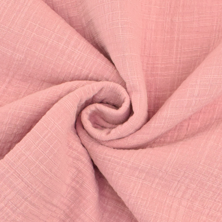 Cotton Muslin Linenlook Dusty Pink Fabrics Hemmers