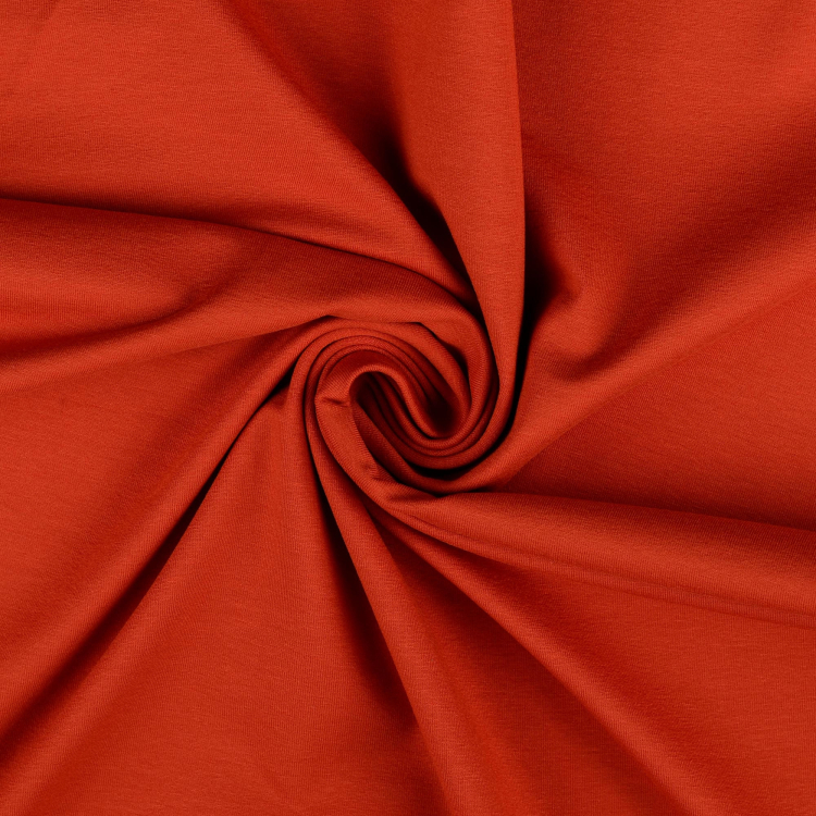 Tissu Jersey De Coton Sopo Rouge Orange Tissus Hemmers