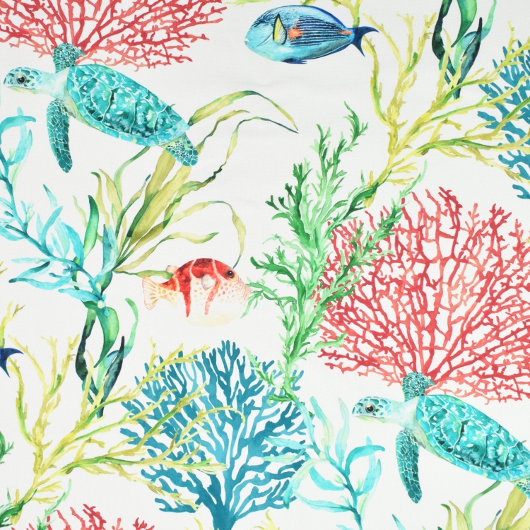 Tissu semi panama bord de mer chic Undersea World blanc cassé Tissus