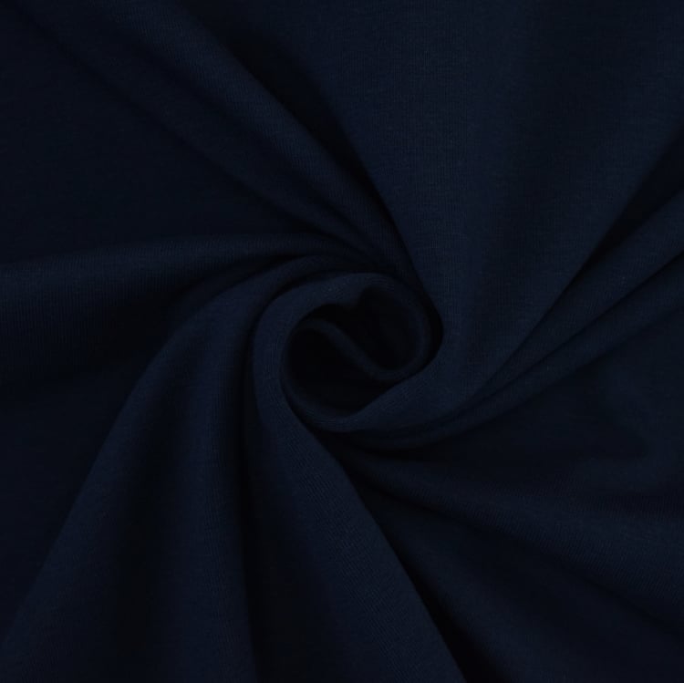 Sample Cotton Jersey Dark Blue Fabrics Hemmers