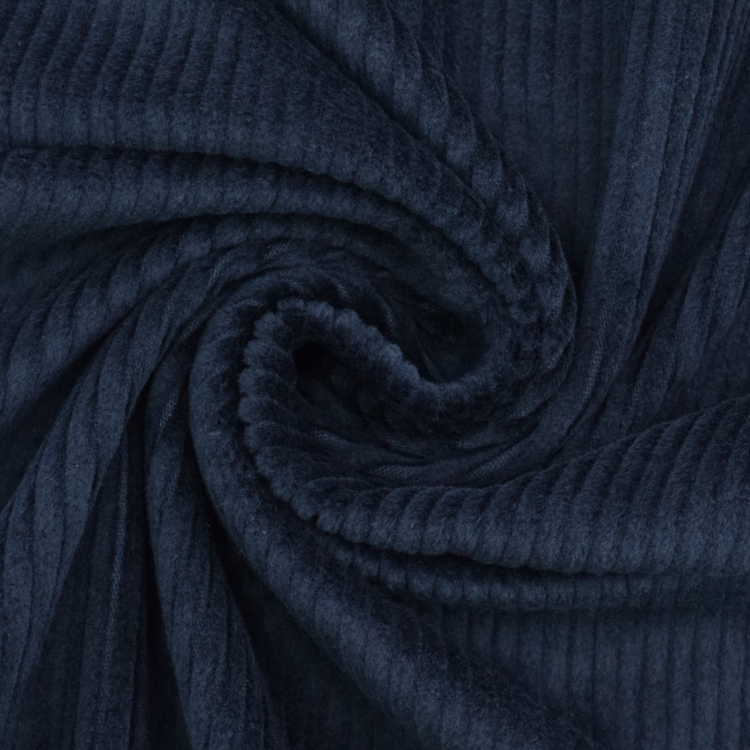 Stretch Corduroy Susi Dark Blue Fabrics Hemmers