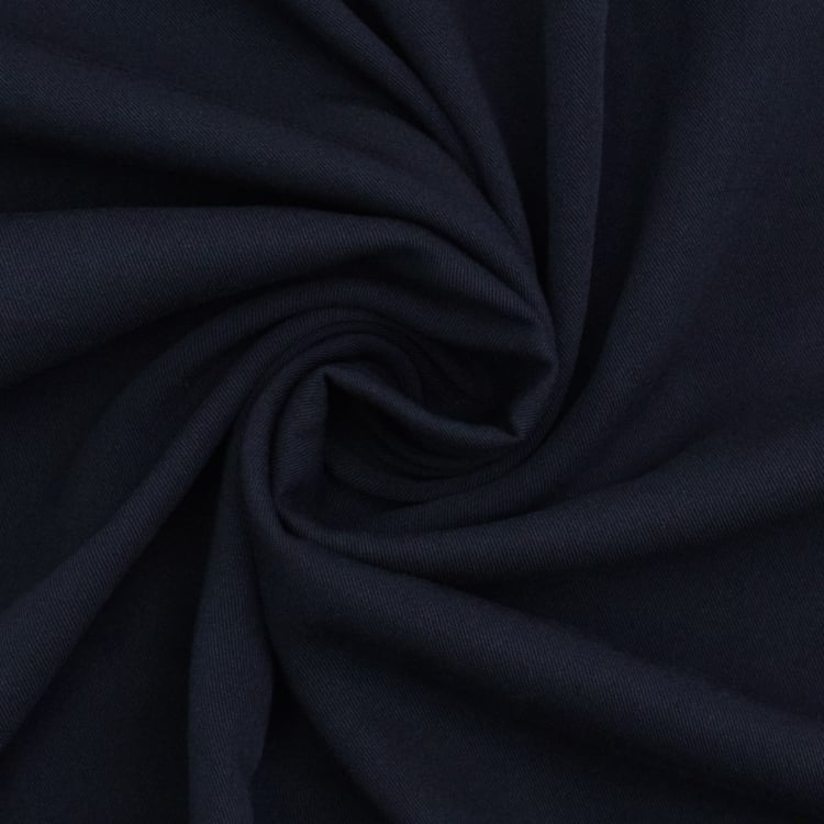 Viscose Twill Maya Marineblauw Stoffen Hemmers