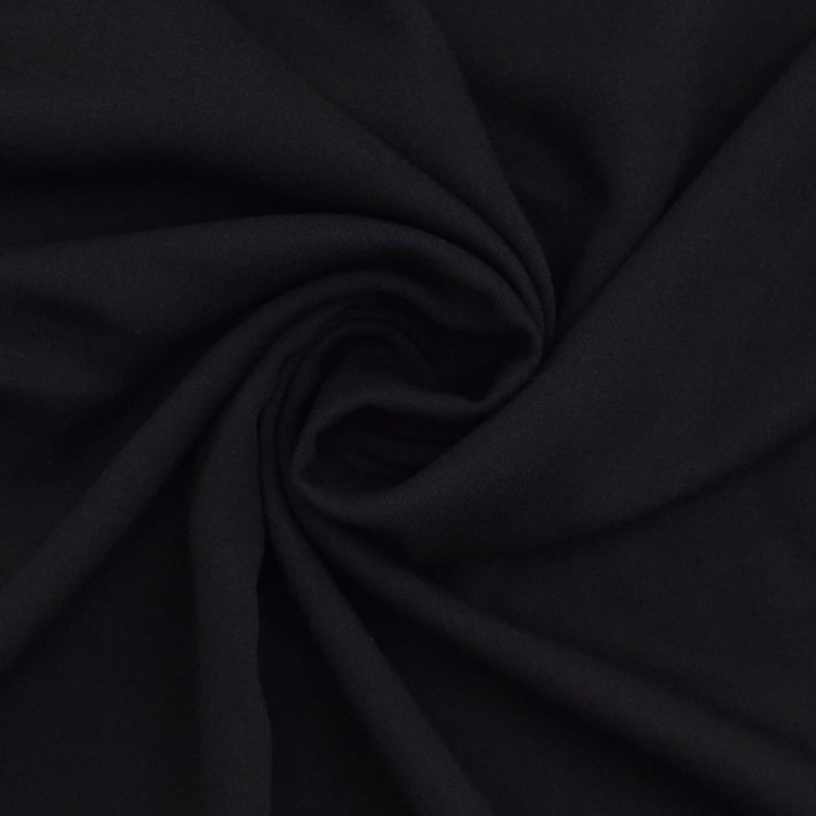 Viscose Twill Maya Black Fabrics Hemmers