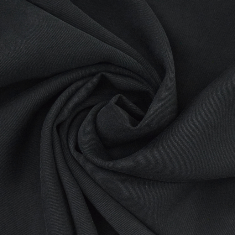 Viscose Twill Tencel Finish Zwart Stoffen Hemmers