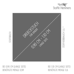 Couper une pièce triangulaire et faire l'ourlet