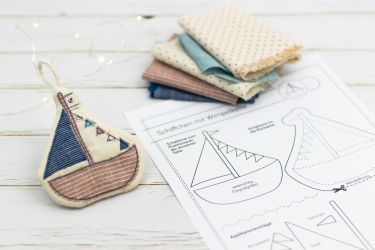 Schiffchen mit Wimpelkette nähen Teil 1