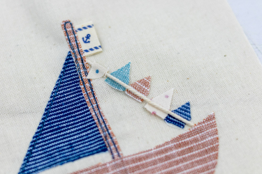 Schiffchen mit Wimpelkette nähen Teil 2