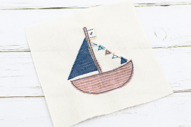 Schiffchen mit Wimpelkette nähen Teil 2