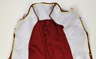 Beleg und Mantel zusammen nähen