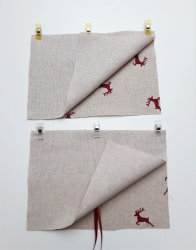 Außen - und Innenstoff zusammennähen