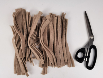 Découper des bandes de tissu