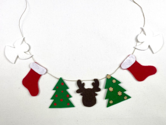 Kerstslinger van vilt