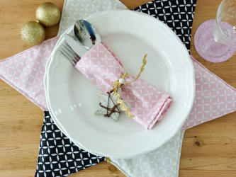 Retourner le set de table et coudre le bord