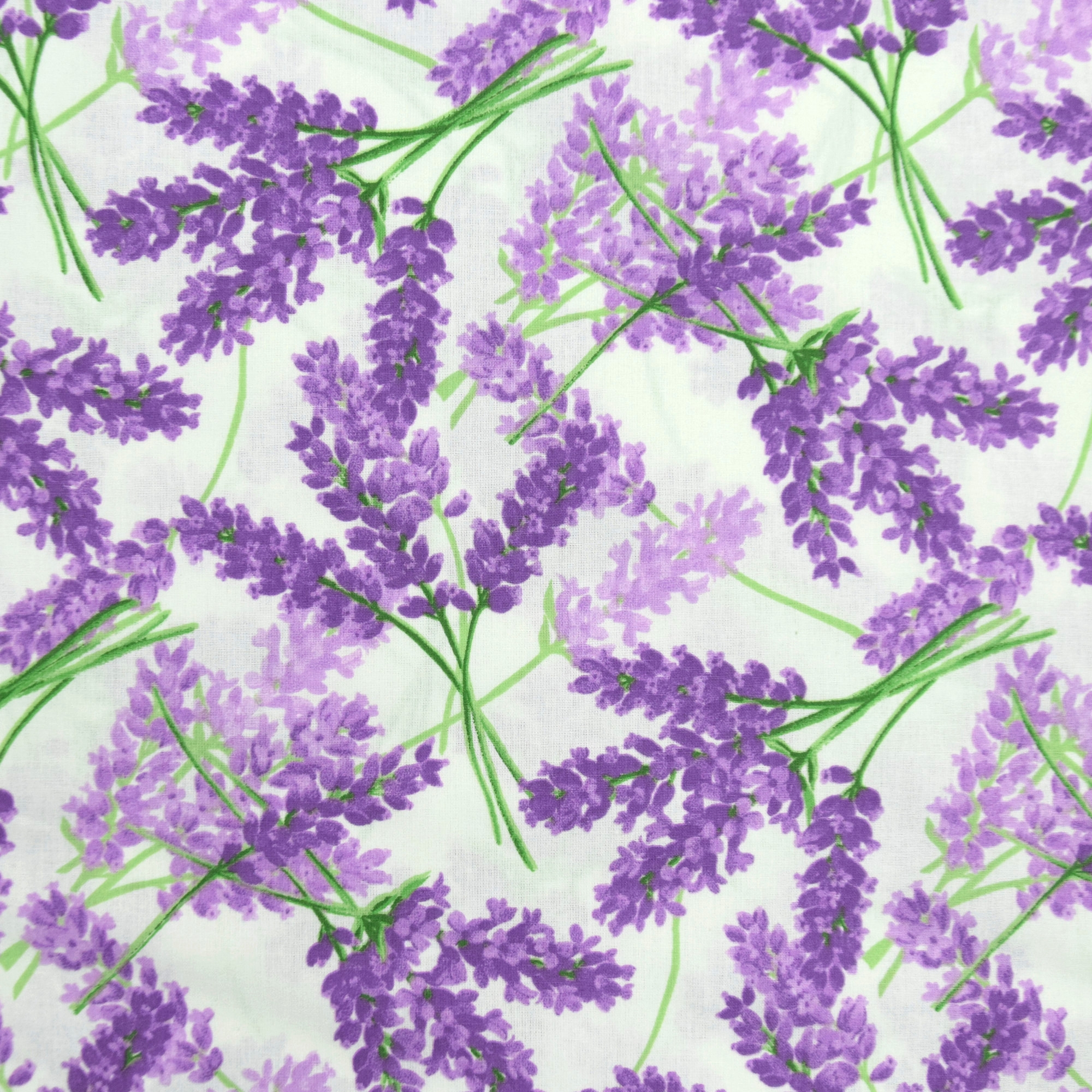 Lavendel 160cm Baumwolldruck Blumen natur