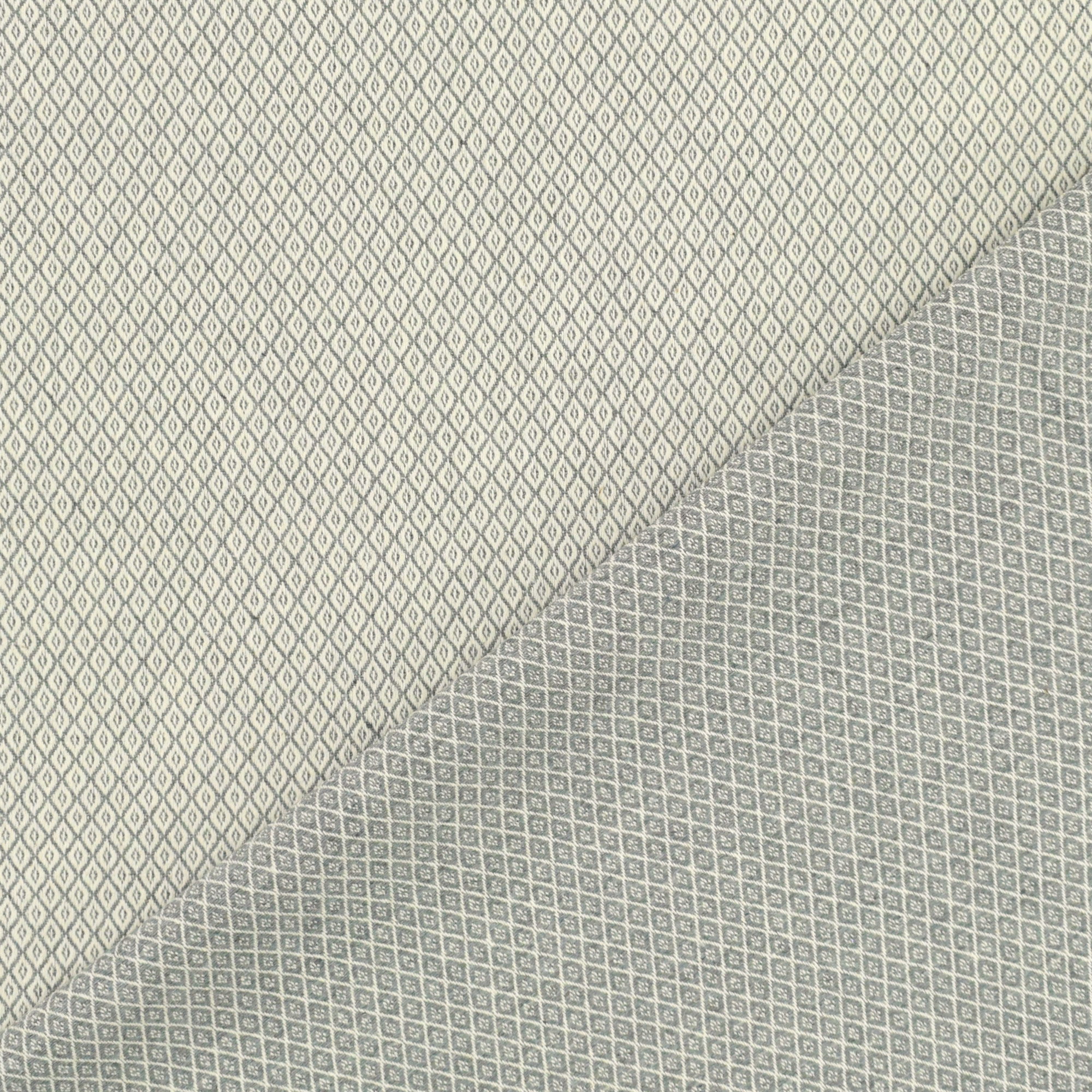 Decoration fabric Jacquard doubleface dobby rhombuses, grey