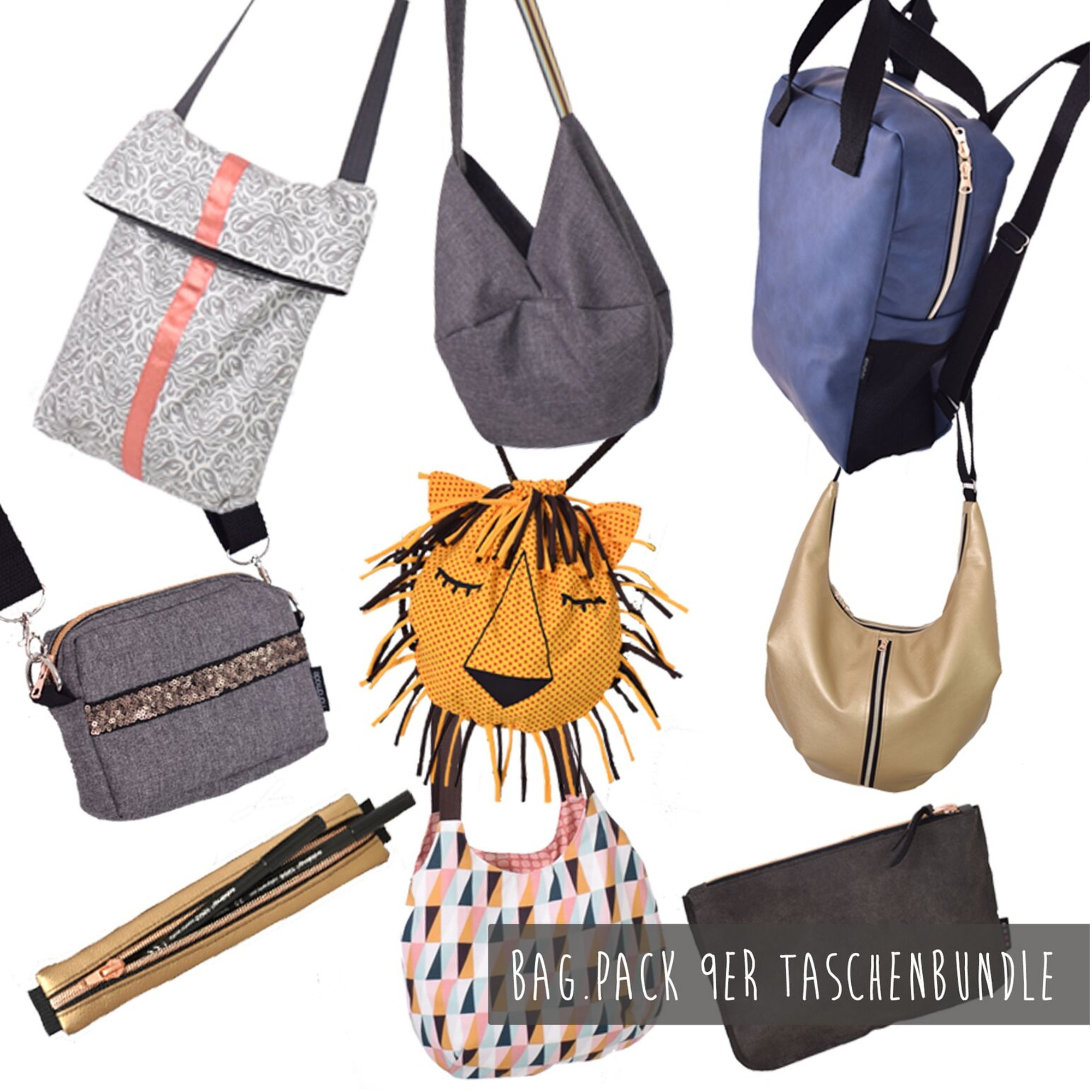 E Book Leni Pepunkt 122 Bag Pack 9er Taschenbundle German Fabrics Hemmers