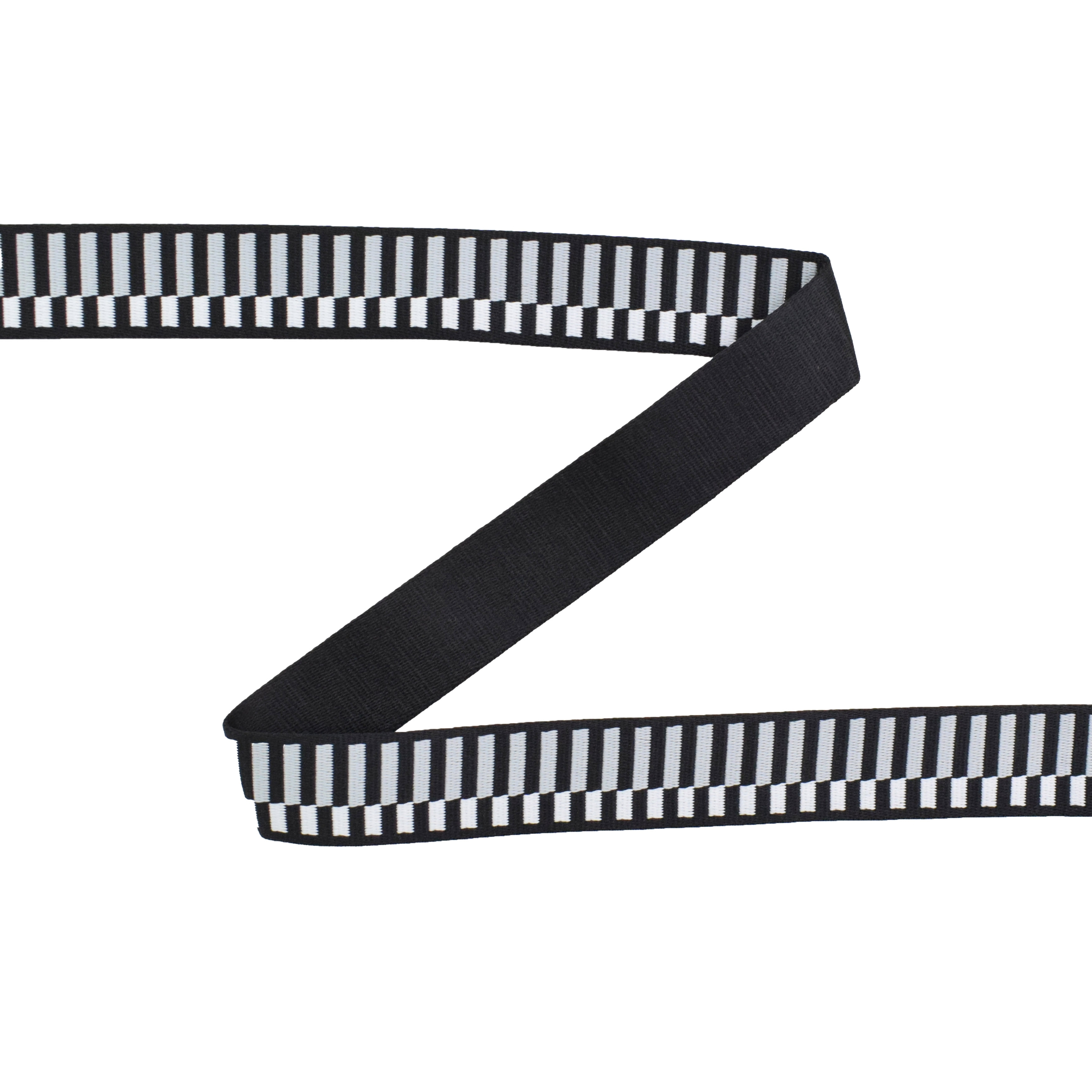 Gurtband Offset Stripes 40 mm, schwarz