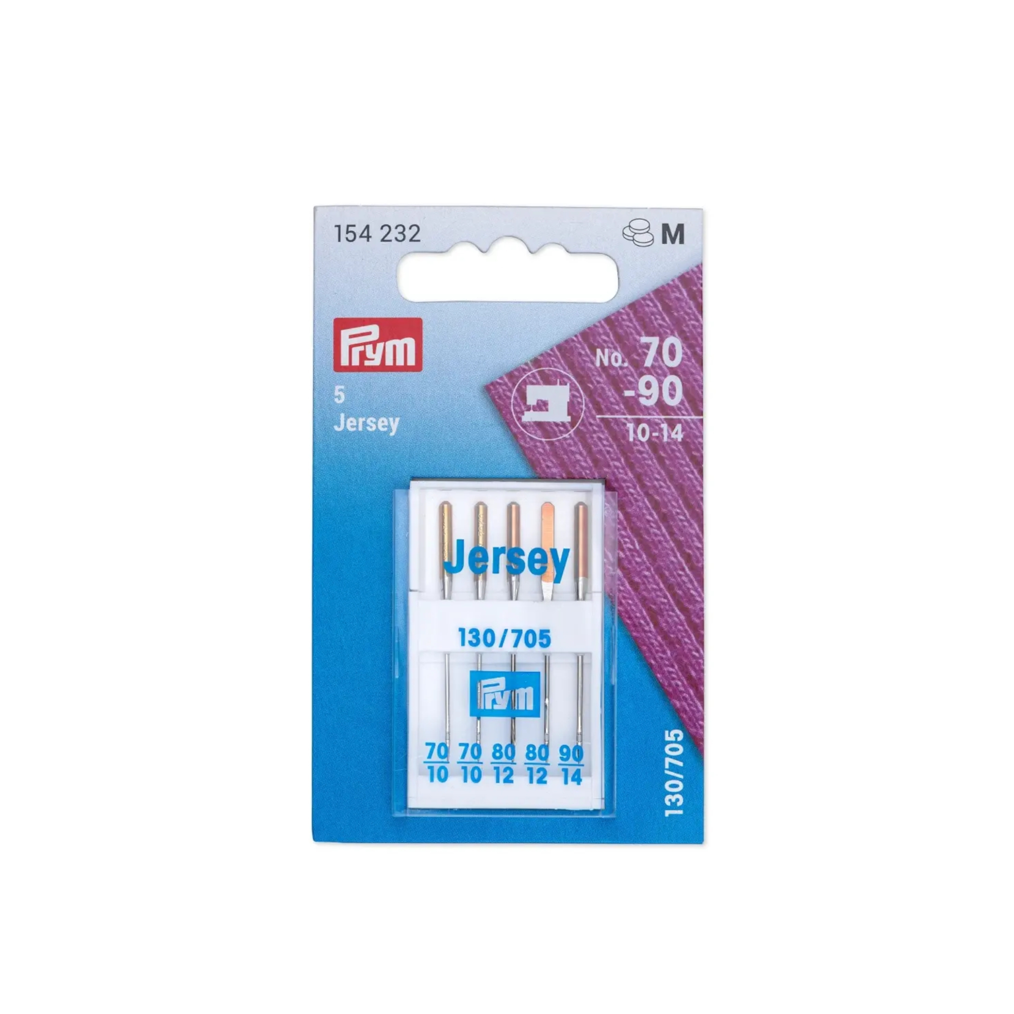 10-14 Sewing Machine Needles Jersey Number 70-90 Prym Pack of 5