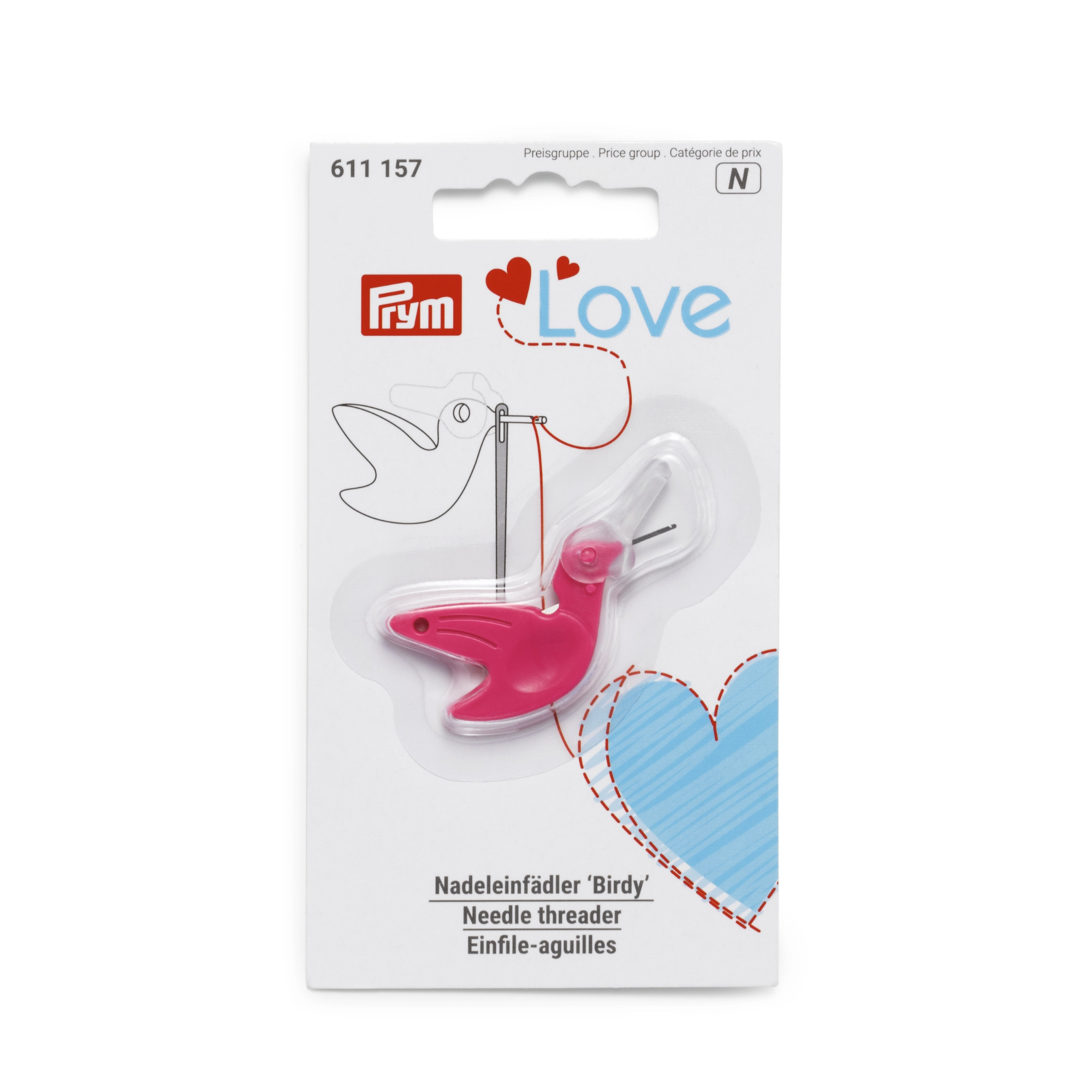 Prym Love stitch ripper, bright pink