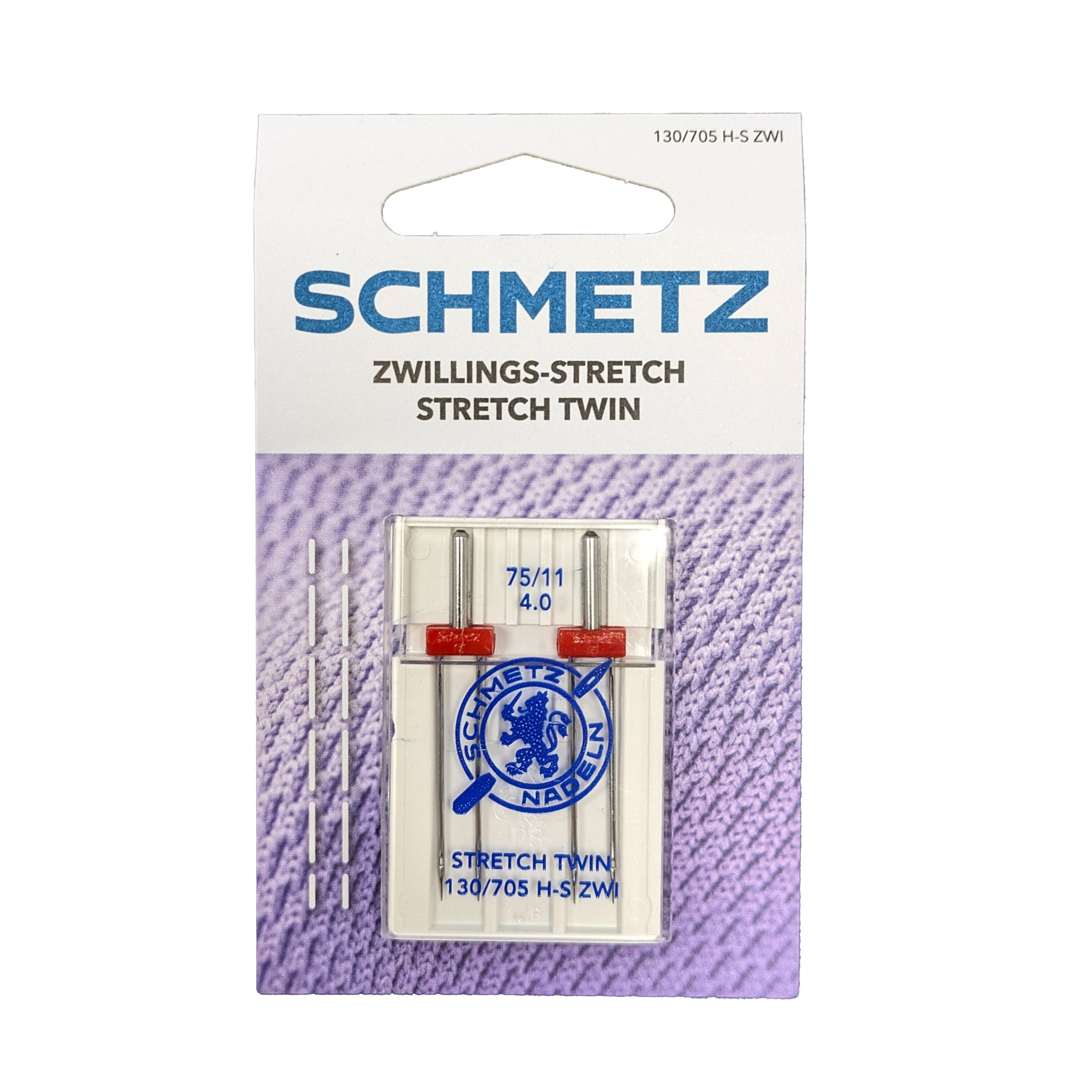 Aiguille machine à coudre : Schmetz double stretch Twin, N°4.0/75, x –