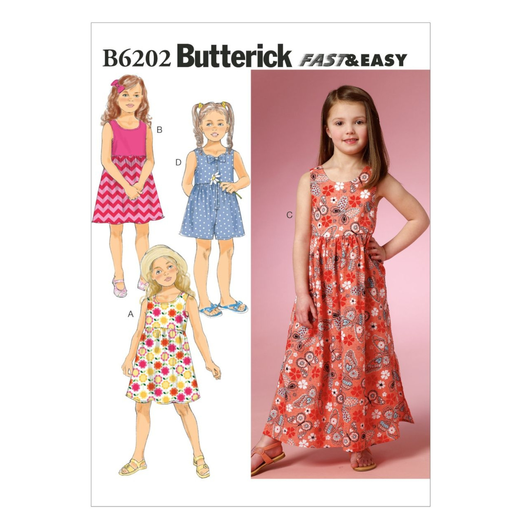 Butterick B4542 Youth Gown Sewing Pattern Size CY (Med-Large
