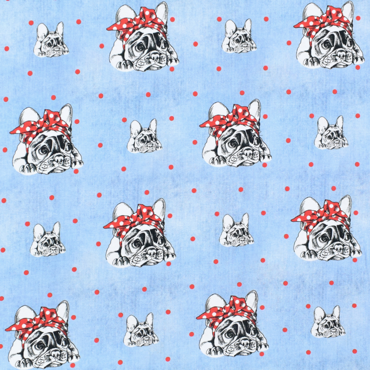 French 2024 bulldog fabric