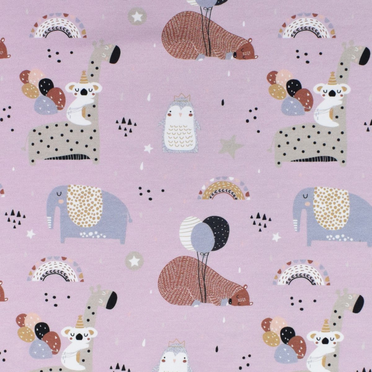 Tissu Jersey De Coton Soir E Pyjama Sleepover Party Fr Ulein Von Julie Lilas Tissus Hemmers