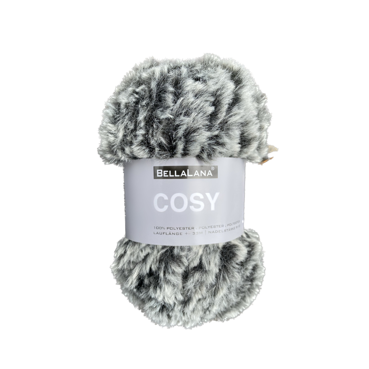 Pelote de laine fourrure BellaLana Cosy 50gr, gris clair