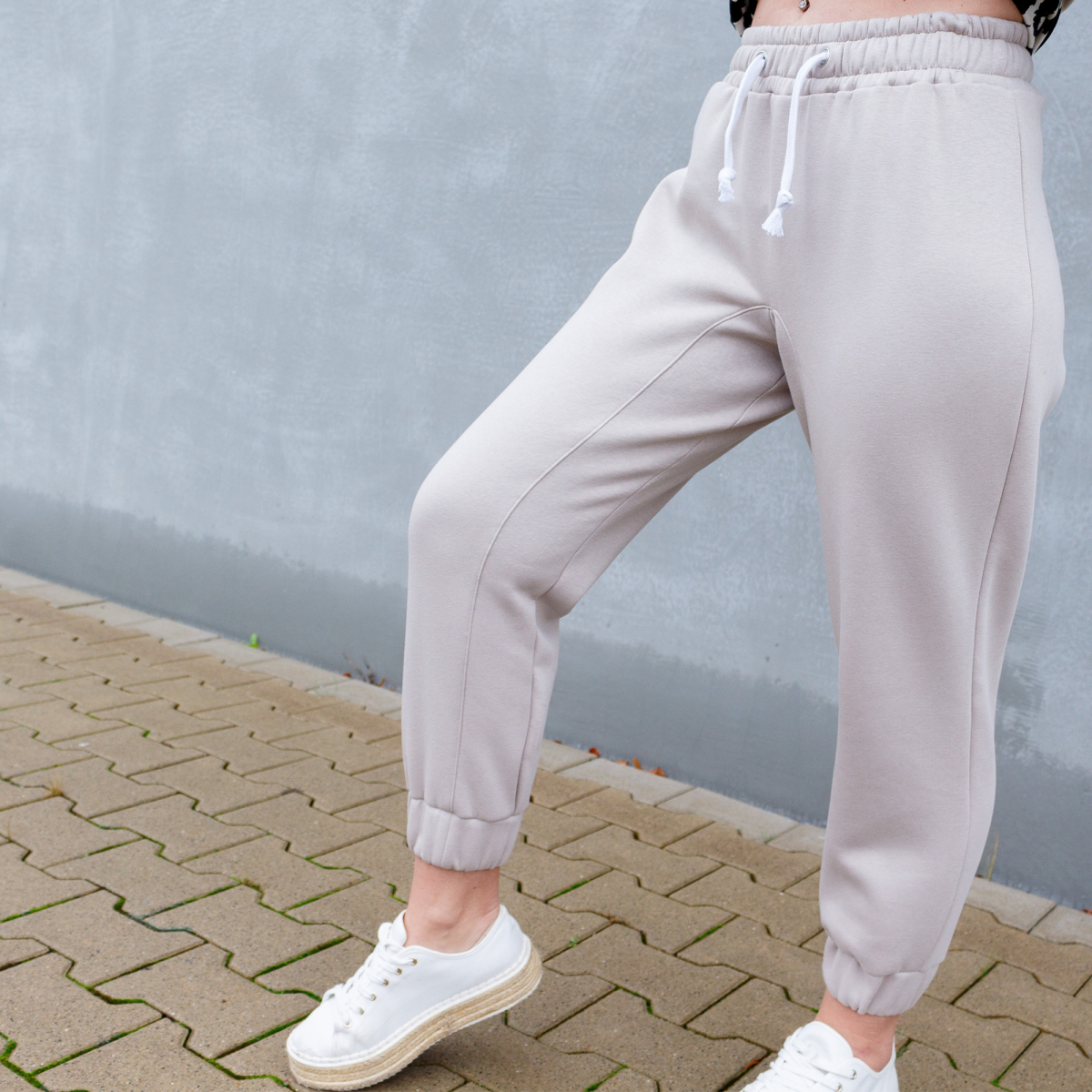 Pantalon de Jogging Femme Marron Taille Elastique –