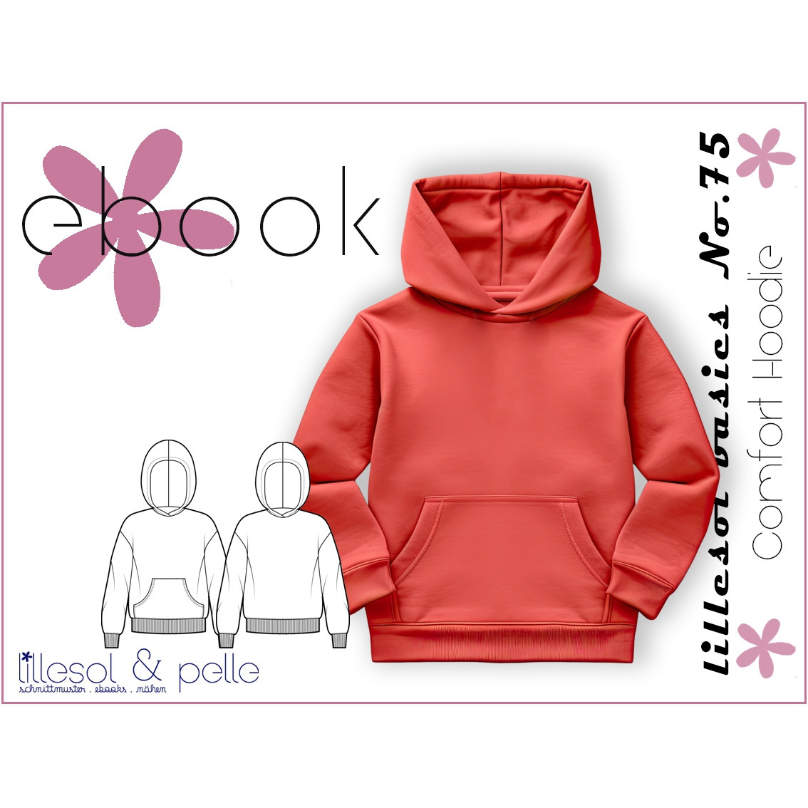 E Book patron Comfort Hoodie enfant Lillesol Pelle en allemand