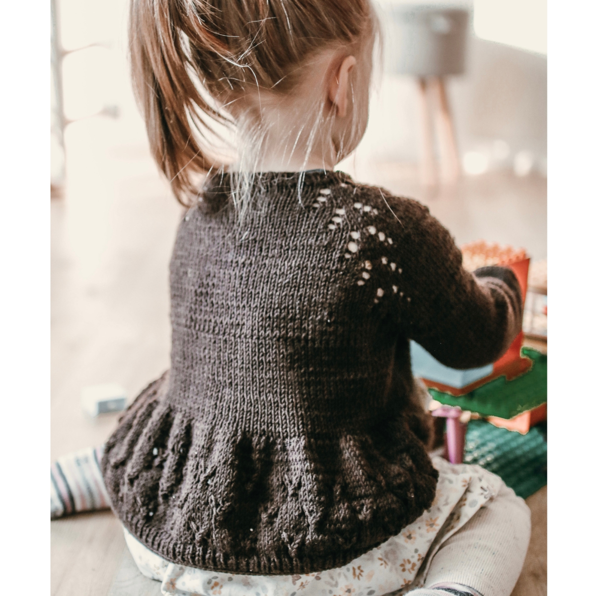 Couverture bébé plaid enfant en jacquard tricot coton bio Chaton rose