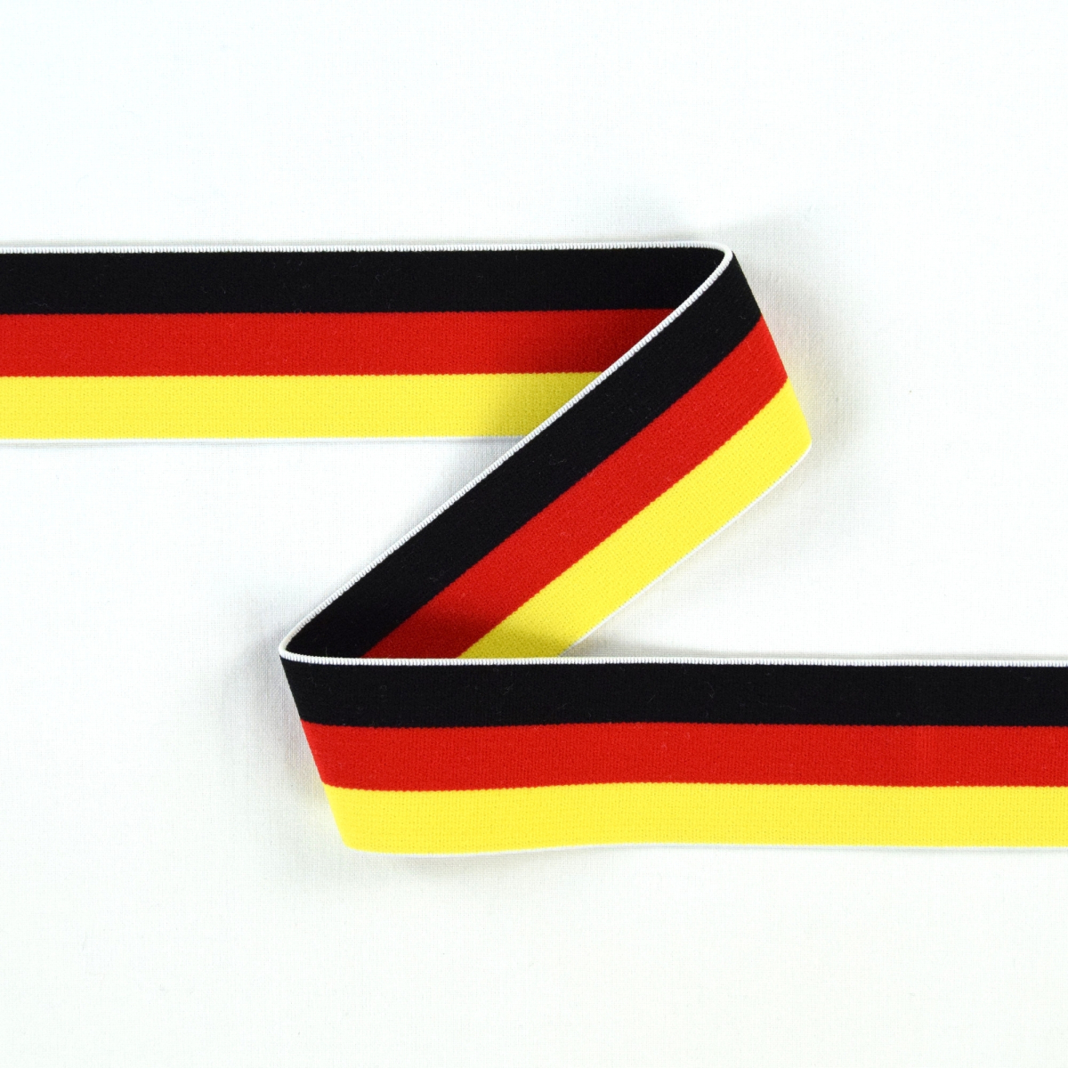Elastic Ribbon, 40 mm Germany Stripes