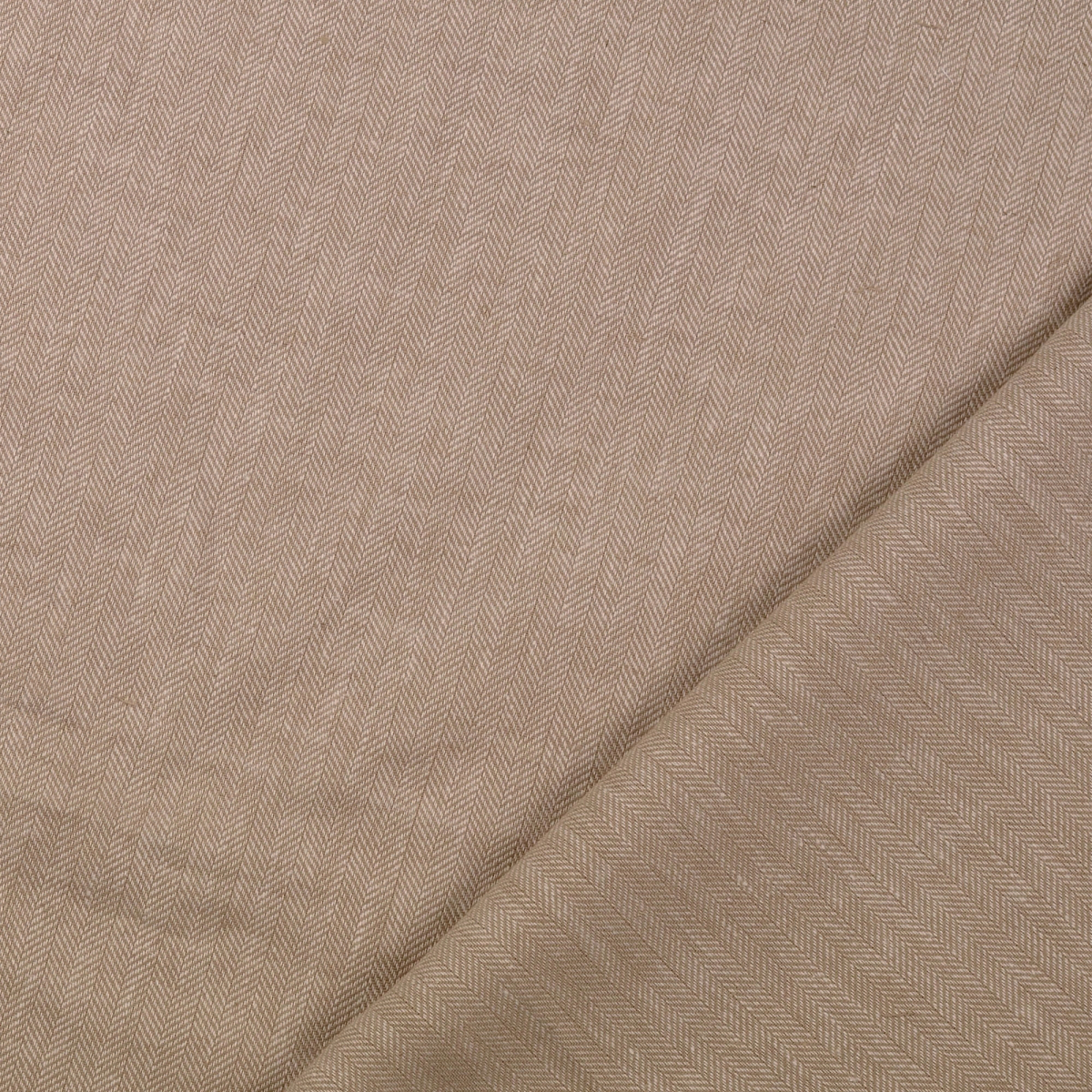 Ruban de lin sergé - tissage en chevron gris-blanc, Ruban de couture