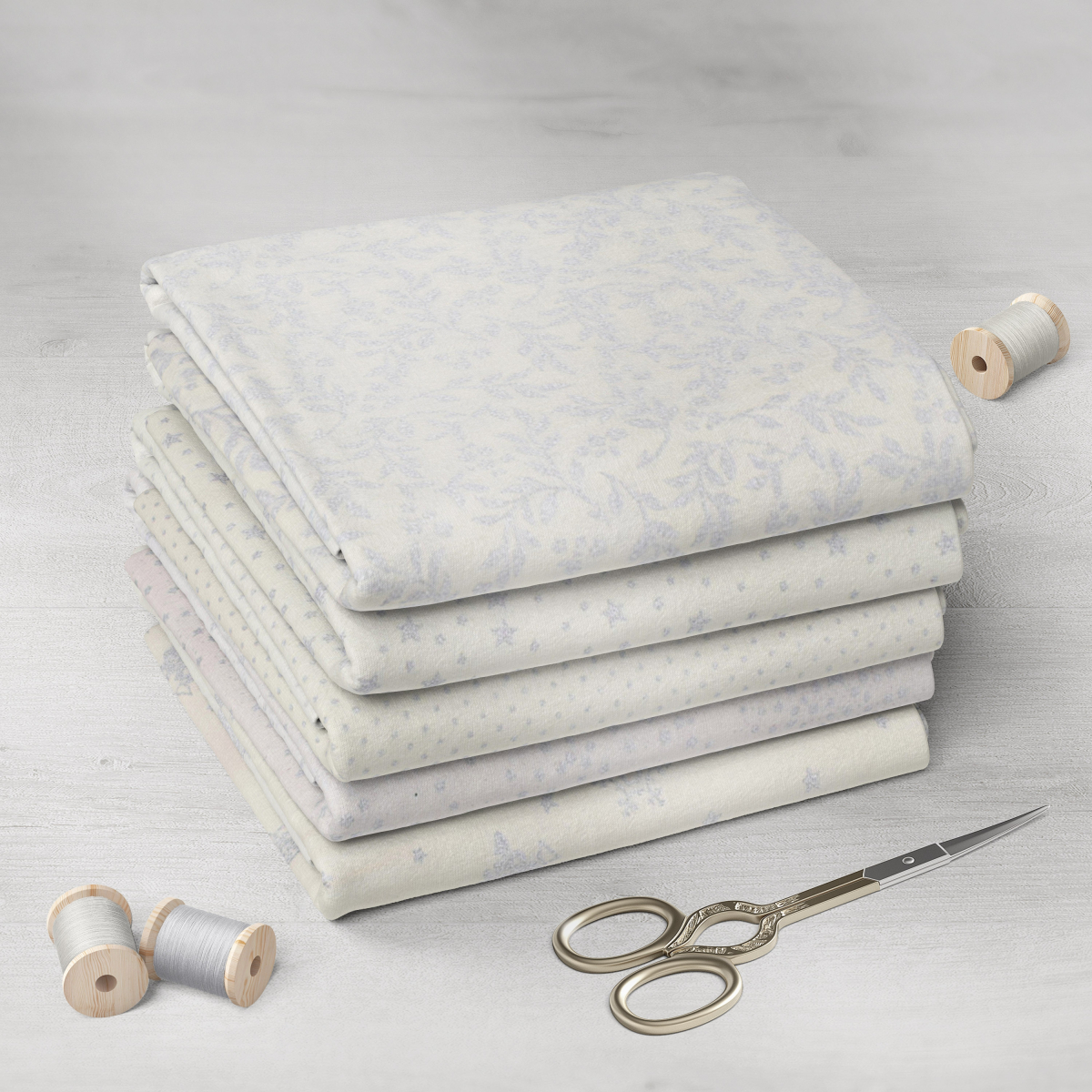 Patchwork & Quiltpaket 36 Weihnachten, creme Stoffe Hemmers