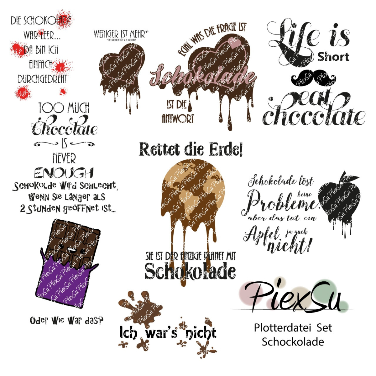 Fichier dessin flocage Kit chocolat PiexSu
