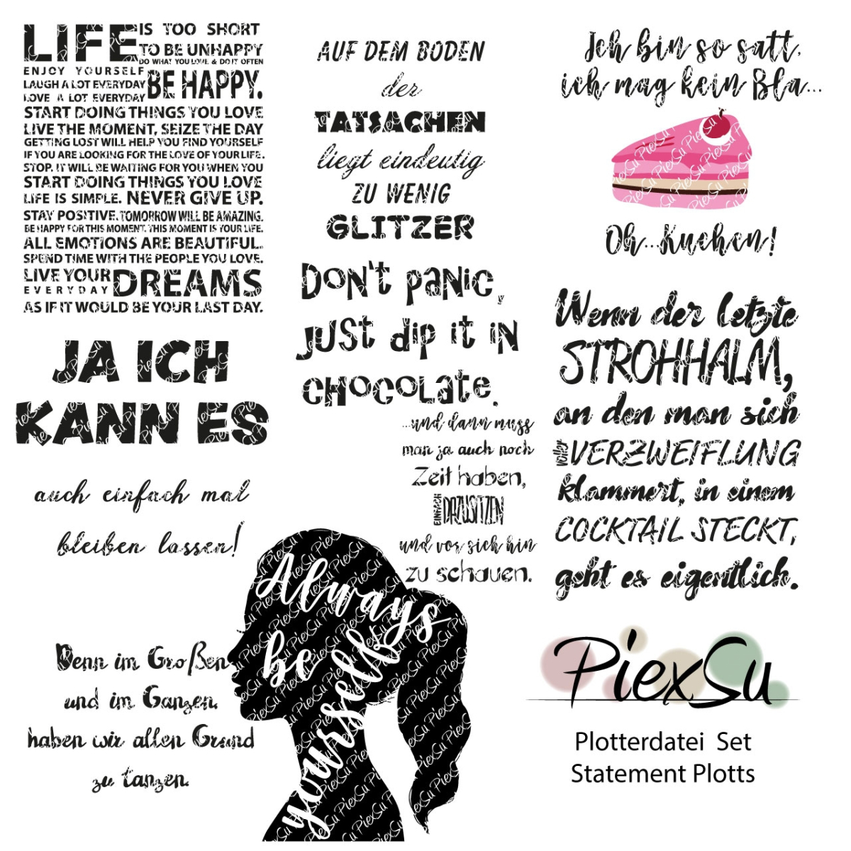 Fichier dessin flocage Kit Tournure de phrase PiexSu