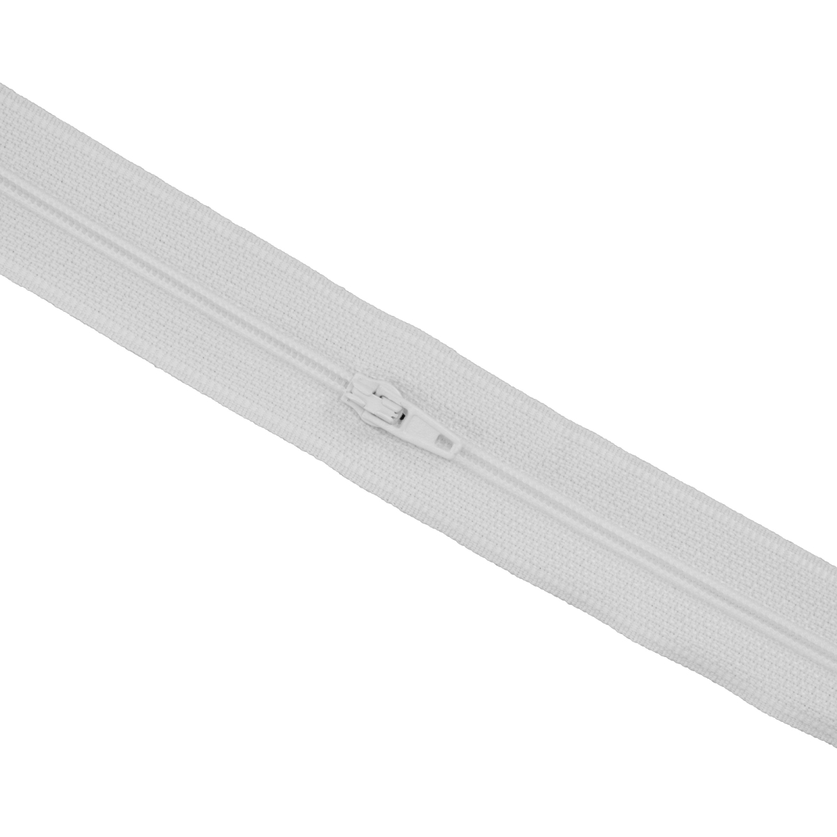 Fermeture éclair simple non séparable de 50 cm : Blanc