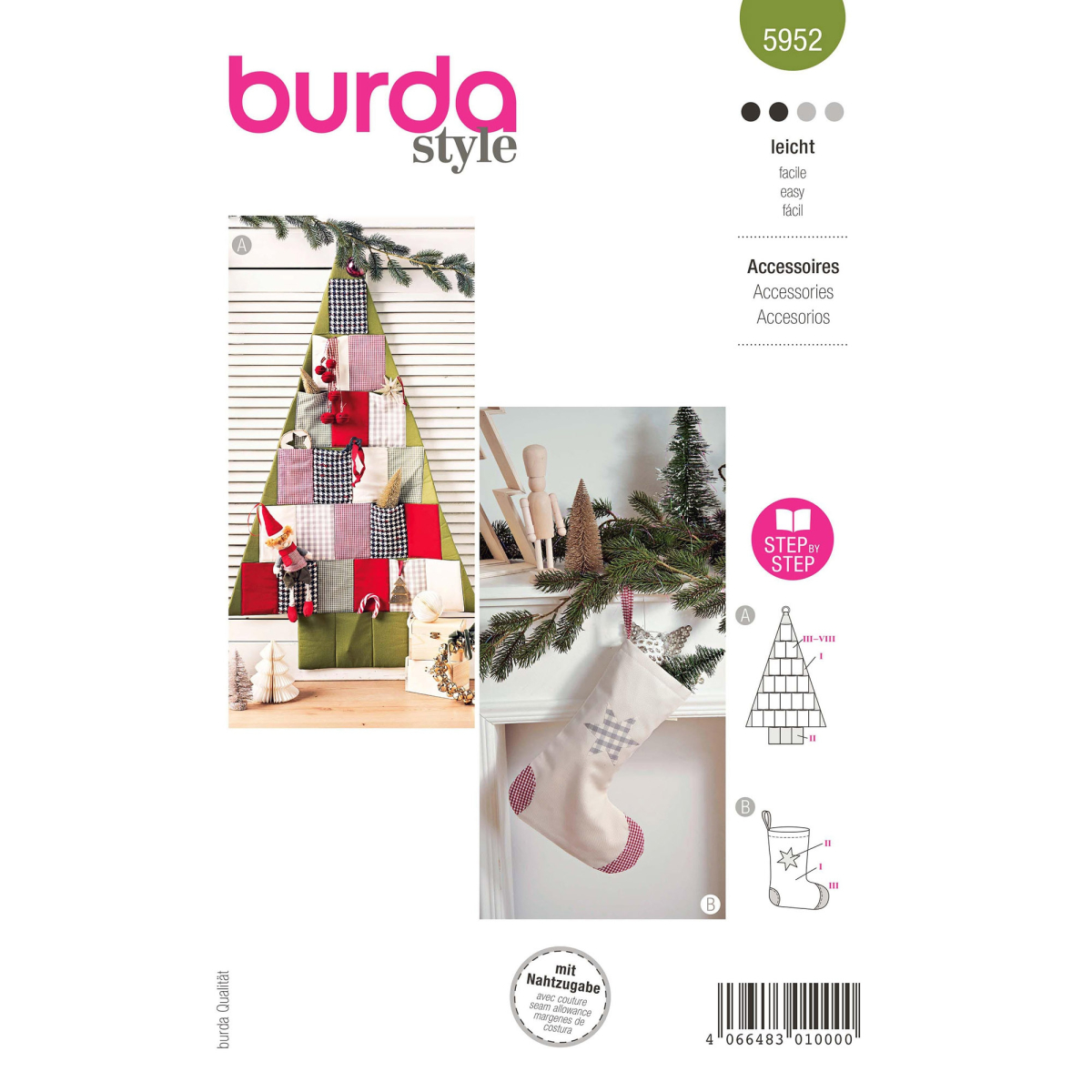 Papier de soie patron Burda - 5 feuilles - Les Accessoires de