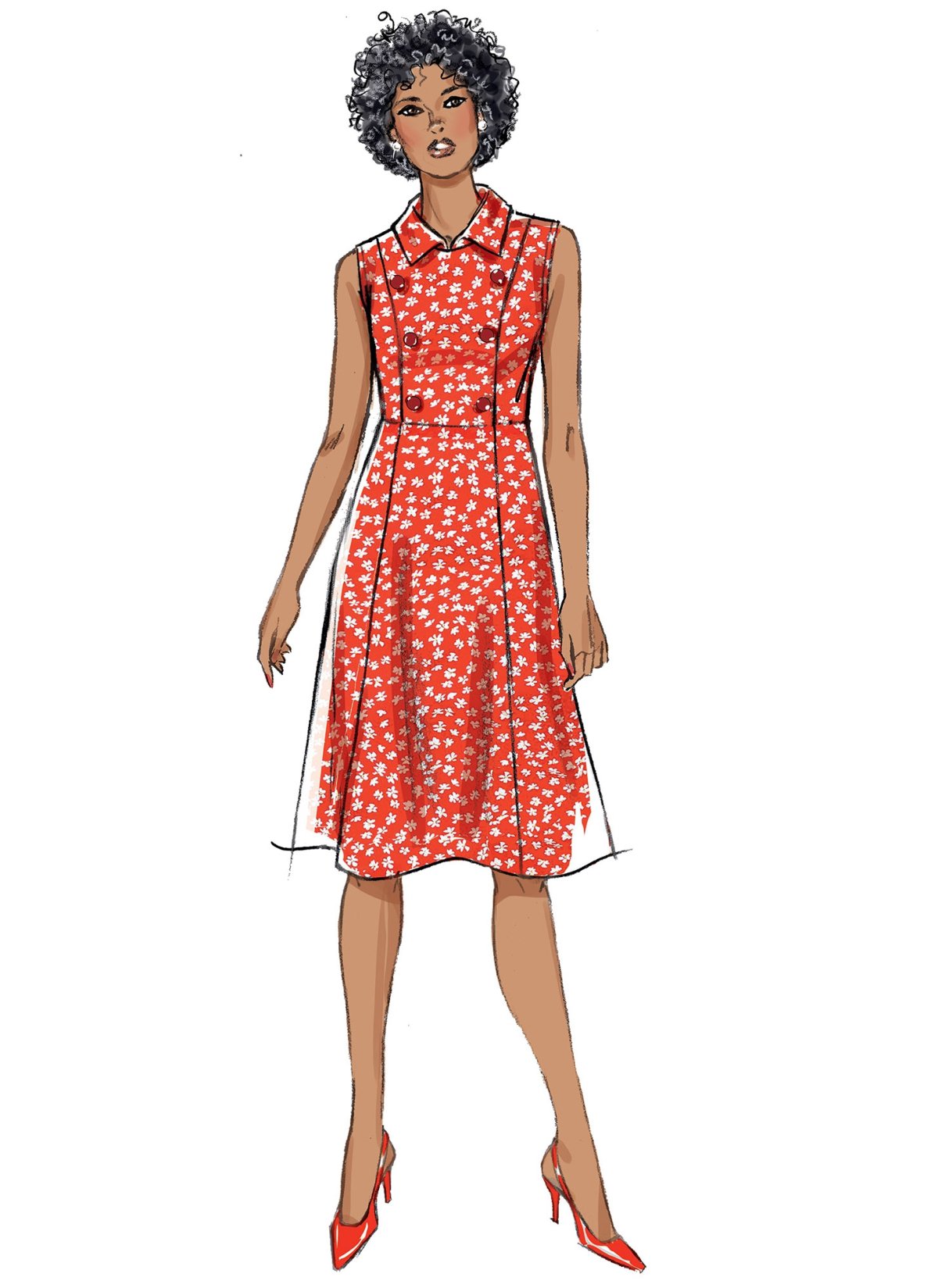 Pattern Butterick 6759 dress, size 32-40, En/Ger/Fr