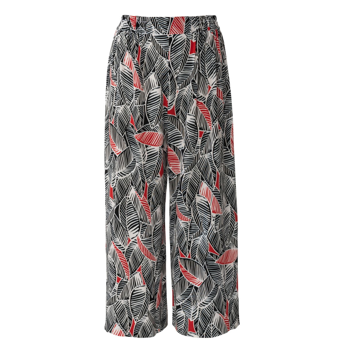Simple Sew Palazzo Pants - Red crepe - Prints and Plains