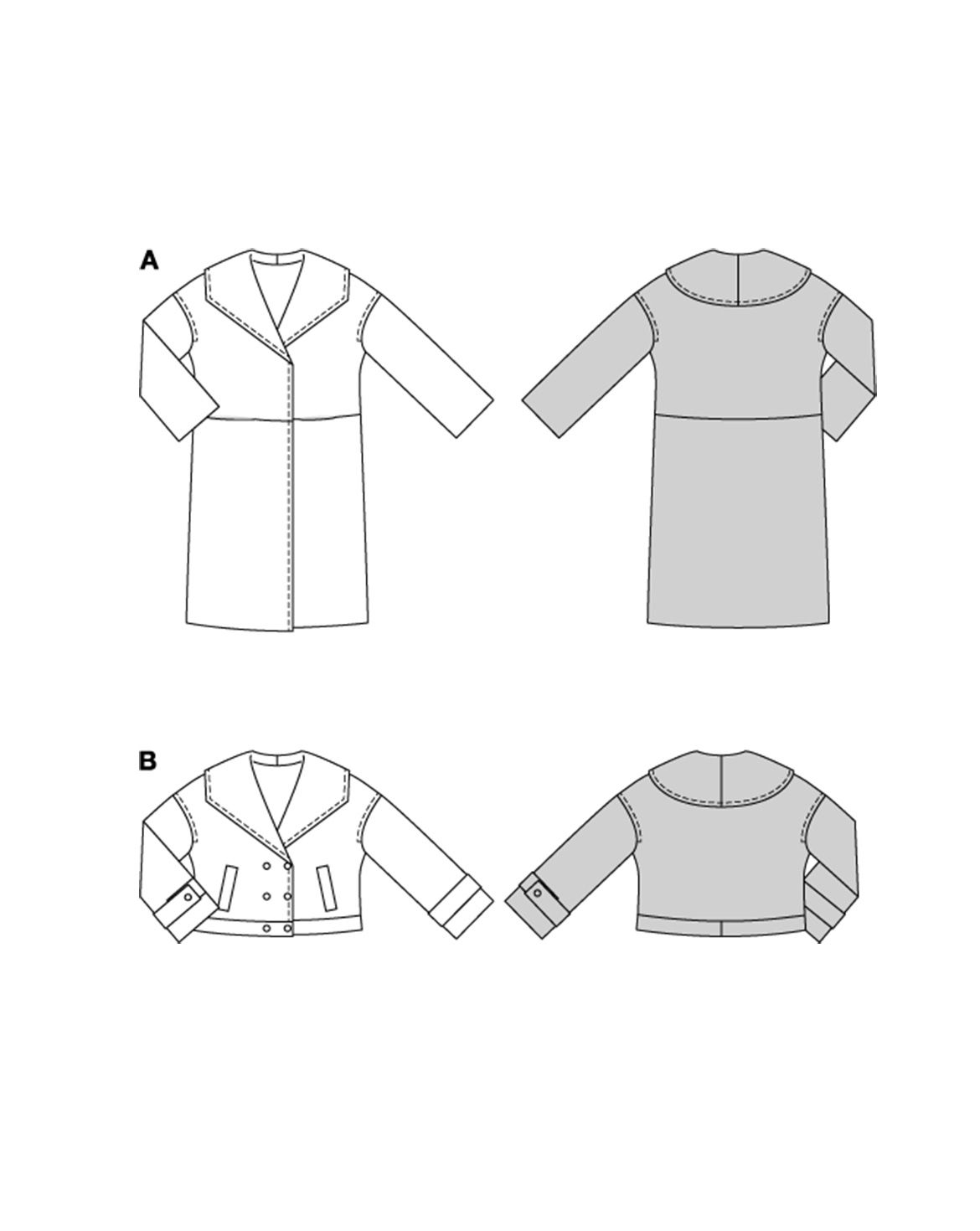 Sewing pattern Jacket and coat, Burda 5860