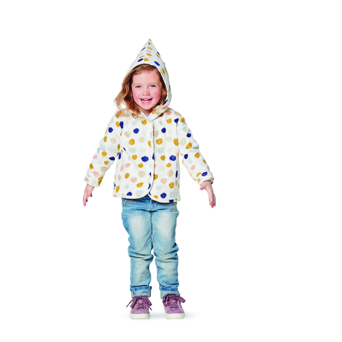 BURDA 9728  child 4-12 hooded coat uncut pattern