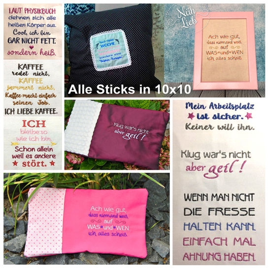 Stickdatei Rock Queen Freche Sprüche 20 Fabrics Hemmers