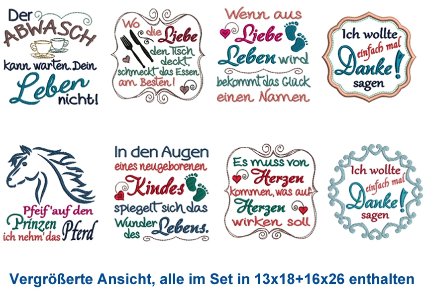 Stickdatei Rock Queen Sprüche 04 Stoffen Hemmers