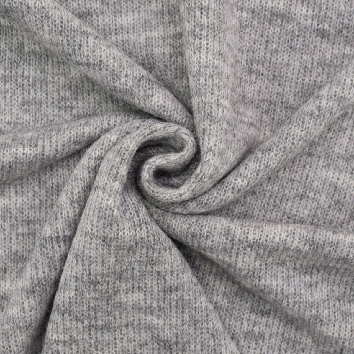Dressmaking Fabric  Zara Cotton Medium Ribbed Jersey - Grey Marl