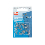 argent | 12 agrafes & portes Prym, No. 2, couleur argent