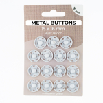 blanc | 15 Boutons pression à coudre 16 mm, blanc