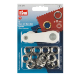 zilver | Inslagringen met nestels, 11 mm, zilverkleurig, 15 st